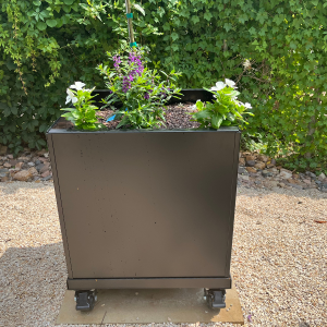 Black Square Planter 20"