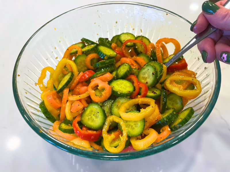 Cucumber Sweet Pepper Salad Mix Ingredients