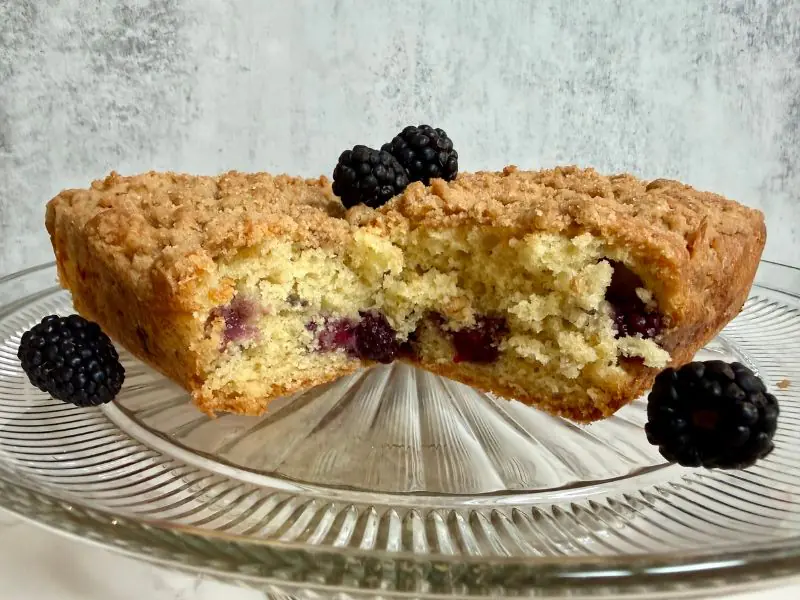 lemon blackberry sourdough discard coffee cake